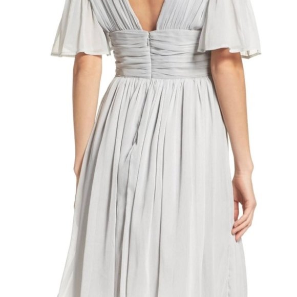 French Connection Constance Draped Cold Shoulder Dress Sz 0 in Freeway GrayNWT - Picture 4 of 9